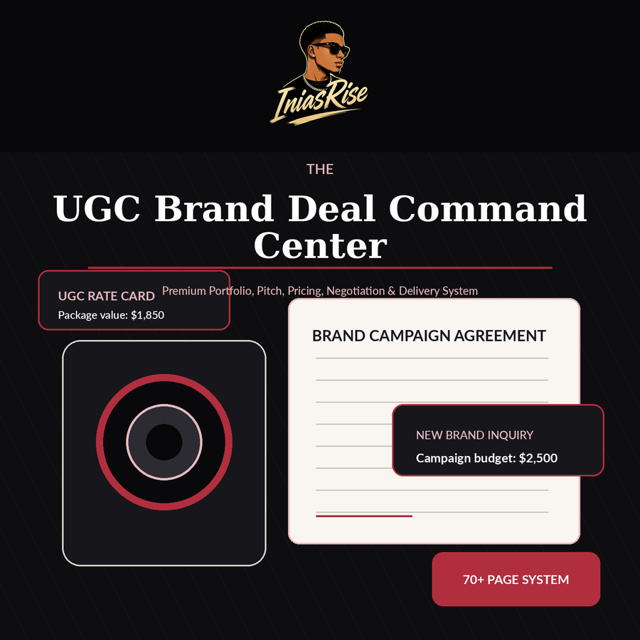 Premium cover for The UGC Brand Deal Command Center by Inias Rise