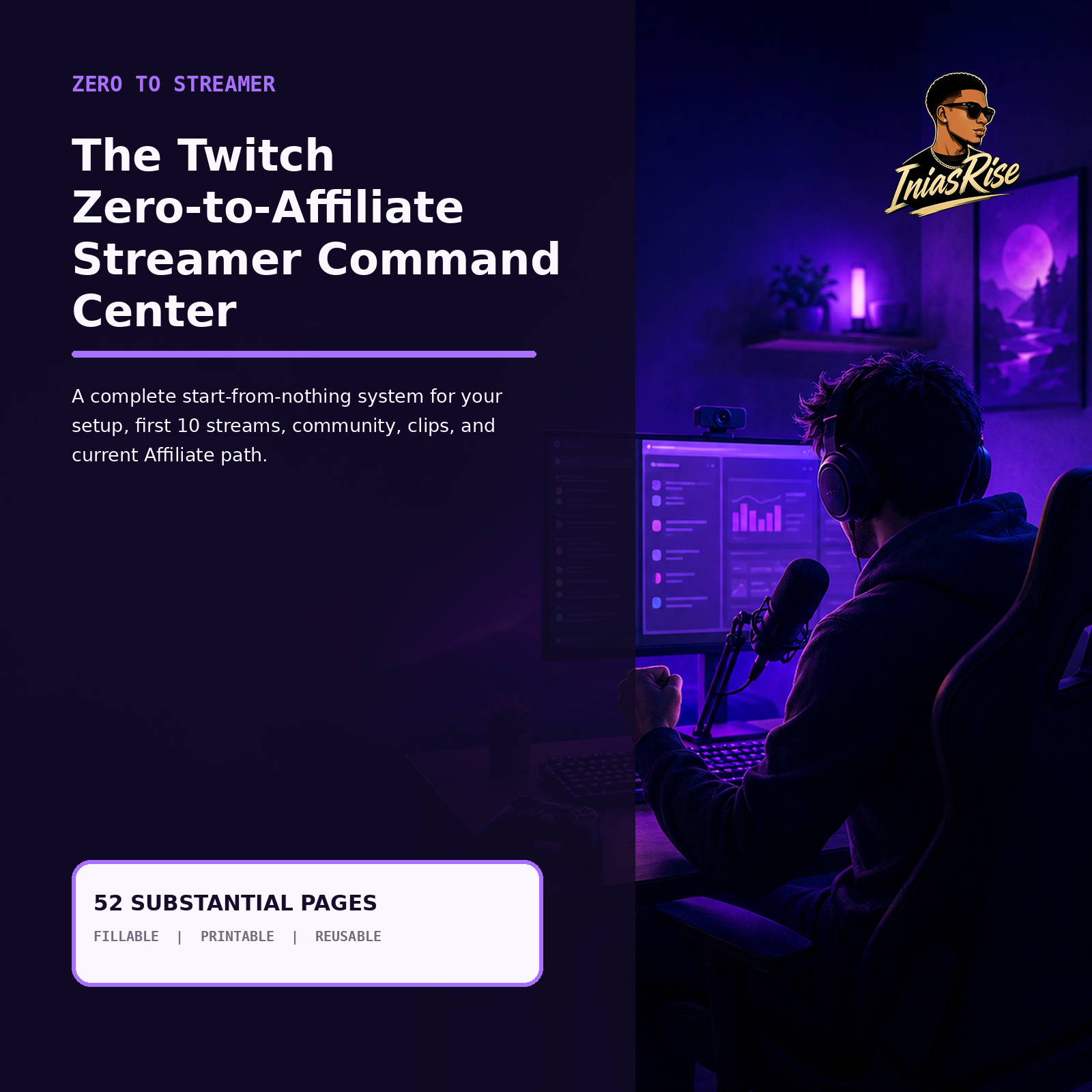 The Twitch Zero-to-Affiliate Streamer Command Center - cover